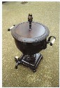 A customer brought this  to me with no lid and asking for it to be polished. I persuaded them to keep the patination which I restored and converted it into a lamp. (click to enlarge)